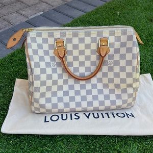 Authentic Louis Vuitton Speedy 30 Damier Azure.